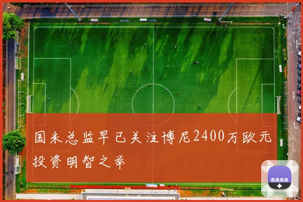 国米总监早已关注博尼2400万欧元投资明智之举